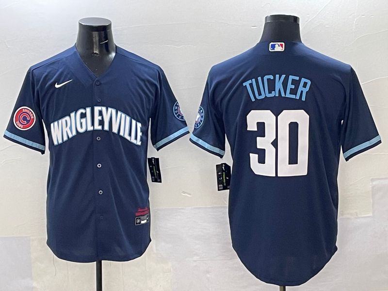 Men Chicago Cubs #30 Tucker Dark Blue City Edition 2025 Nike MLB Jersey style 5->chicago cubs->MLB Jersey